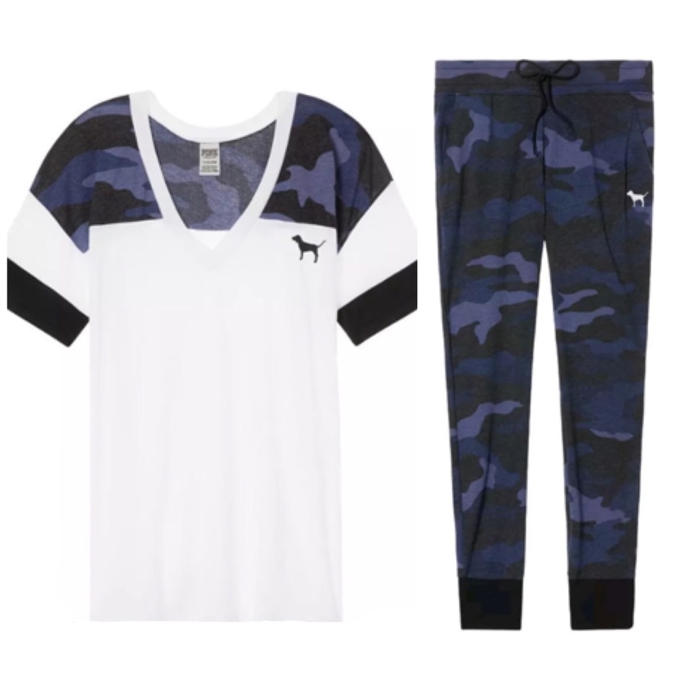 PINK Camo Legging Tee & Skinny Jogger Set
